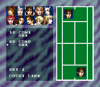 Screenshot Thumbnail / Media File 1 for Ace o Nerae! (Japan) [En by RPGOne v1.2] (~Aim for the Ace! - Ace Tennis)